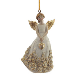 Фигурка декоративная подвесная "Ангел", L5 W3,5 H9,5 см, 2в.