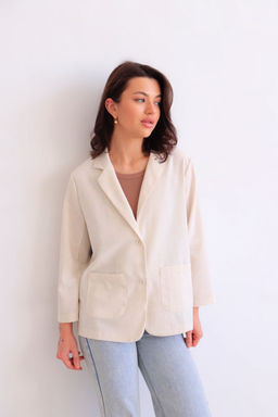 Martichelli Жакет льняной кремовый фото 6