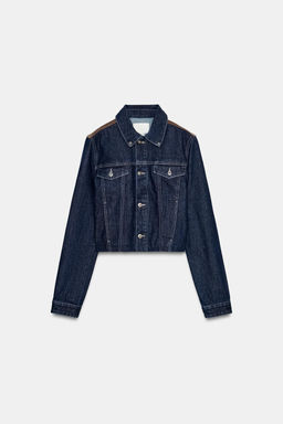 FAUX LEATHER DENIM JACKET - Zara фото 4