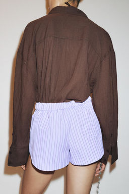 MINI SHORTS WITH TURN-UP WAIST - Zara фото 10
