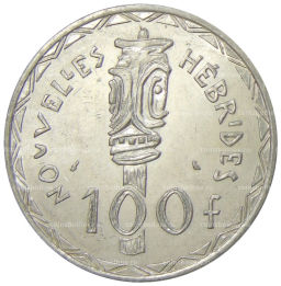 100 франков 1966 года Новые Гебриды