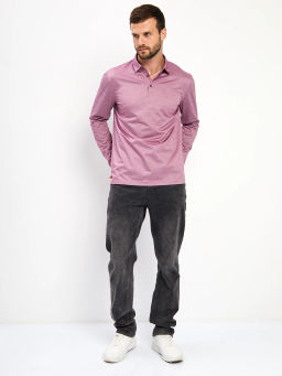 Джемпер мужской с воротником поло GREG G155-PM4-LT1635 (бордо)  фото 12