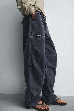 PANTAL?N CARGO PARACHUTE / Gris antracita - Zara фото 7