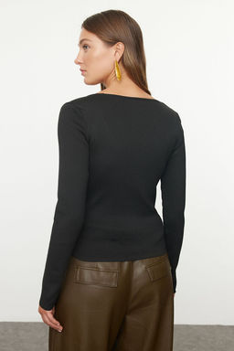TRENDYOLMILLA Haki Basic Havuz Yaka Triko Kazak TWOAW25KZ00193