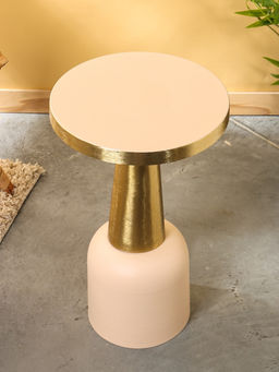 Столик кофейный «Кремовый с золотом», 35×35×58 см