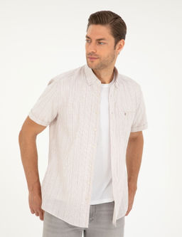 Haki Regular Fit K_sa Kollu G_mlek - Pierre cardin фото 3