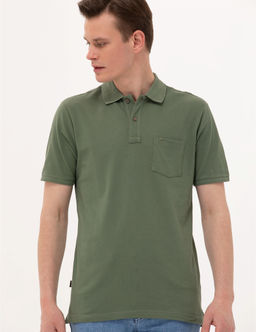 Haki Regular Fit Basic Ti__rt - Pierre cardin фото 4