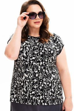 Футболка с рукавом кимоно из Искусственного шёлка