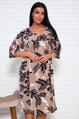 Туника велюровая (01019, бежевый)