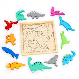 Пазл в рамке «Динозавры» 16.6×16.6×1.2 см