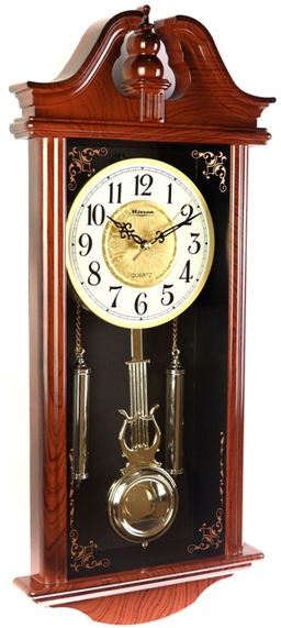 Настенные часы Mirron с маятником коричневые FM15CD