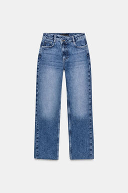 JEANS Z.09 STRAIGHT HIGH-WAIST CROSS-OVER WAISTBAND - Zara фото 7