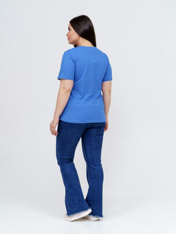 Футболка женская Ника индиго/меланж