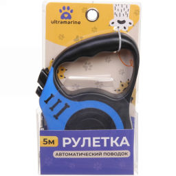 Поводок-рулетка "Дог" 5м до 15кг цвет голубой
