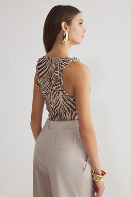 TRENDYOLMILLA Cok Renkli Zebra Desenli Astal? Tul Orme Body TPRSS25BD00003  фото 11