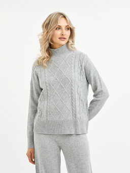 водолазка женская из шерсти с ромбами - Glenfield фото 4