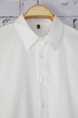 TRENDYOL MAN Beyaz Unisex Oversize Fit Lastik Detayl? Gomlek TMNSS25GO00045 - Trendyolmilla фото 9
