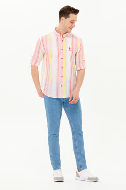 U. S. Polo Assn / Мужская красная рубашка с длинным рукавом - U.s. polo assn фото 17