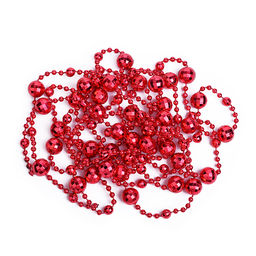 Бусы новогодние красные (2,7м)