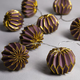 Гирлянда Нить 2 м с насадками Фиолетовый фонарик, IP20, прозрачная нить, 10 LED, от батареек АА?2, свечение тёплое белое