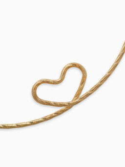 Набор 2 предмета: чокер, браслет Обруч сердце, цвет золото