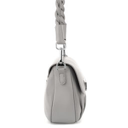 M5550 champagne white, женская кожаная сумка "Кросс-боди" Barcelo Biagi