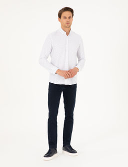 _ndigo Slim Fit Uzun Kollu G_mlek