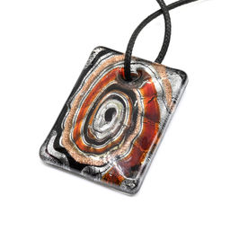 Прямоугольный кулон из муранского стекла 35*45мм цв.голубой - Радуга камня фото 10