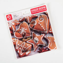 Набор форм для вырезания печенья Доляна Снежинка. Домик. Колокольчик. Клевер, 4 шт. фото 8