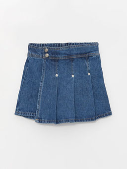 Beli Lastikli K?z ?ocuk Jean ?ort Etek