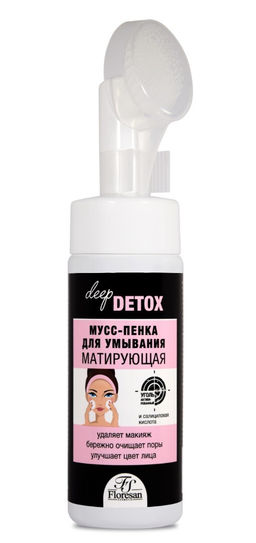 Floresan DEEP DETOX Мусс-пенка для умывания матирующая, 150мл