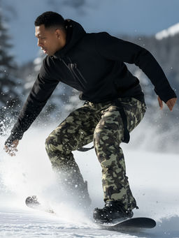 Полукомбинезон утепленный мужской зимний горнолыжный коричневого цвета 2405K - Mtforce фото 21