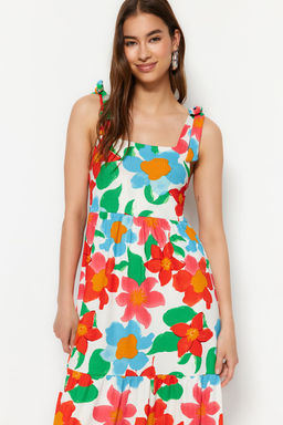 TRENDYOLMILLA Yesil Baglama Ask?l? Etegi F?rf?rl? Fitilli Maxi Orme Maxi Elbise TWOSS23EL02328  фото 10