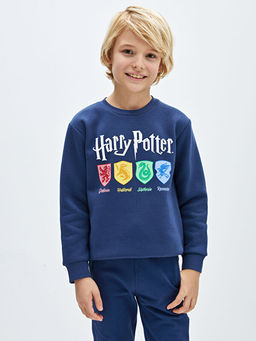 Bisiklet Yaka Harry Potter Bask?l? Uzun Kollu Erkek ?ocuk Sweatshirt - Waikiki фото 3