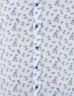 Темно-синяя приталенная рубашка с длинным рукавом - Cacharel фото 5