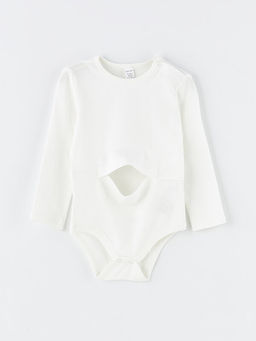 Bisiklet Yaka Uzun Kollu Basic Erkek Bebek ??t??tl? Bodysuit