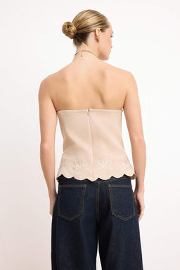 Bej Nak?s Detayl? Dokuma Bluz TWOSS26BZ00500 - Trendyolmilla фото 4