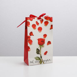 Пакет подарочный с лентой От всего сердца, 13 23 7 см - Дарите счастье фото 3