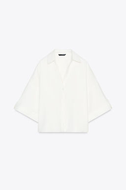 WIDE SHORT SLEEVE SHIRT - Zara фото 17