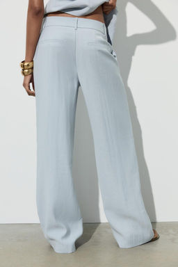 HIGH-WAIST STRAIGHT-LEG TROUSERS - Zara фото 5
