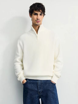 Джемпер из хлопка на молнии / Zarina  фото 7