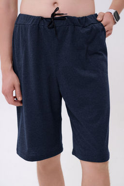 Шорты мужские из футера Шерлок темно-синий макси - Амадэль фото 3