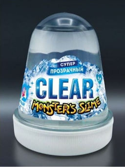 Monsters Slime Прозрачный в колбе, 120 мл