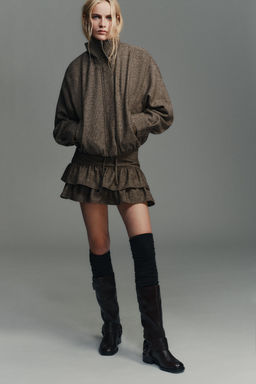 HERRINGBONE WOOL BLEND JACKET