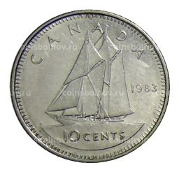 Монета 10 центов 1983 года Канада