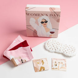 Подарочный набор «Women's day» маска для сна, носки 3 пары