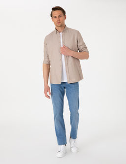 Vizon Oxford Slim Fit Kolay _t_lenebilir G_mlek - Pierre cardin фото 4