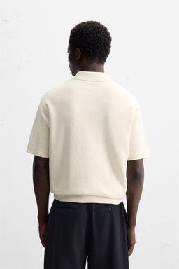 PURL KNIT POLO SHIRT WITH ZIP - Zara фото 3