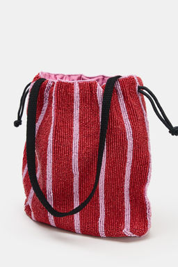 BOLSO SACA ABALORIOS / Rojo - Zara фото 3