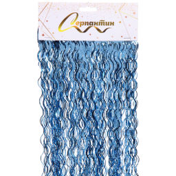 Цена за 12 шт. Дождик 50 см "Волны", Голубой